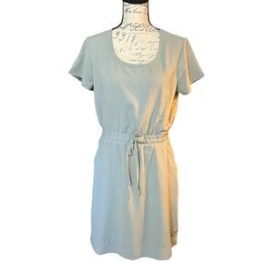 32 Degrees Cool Gray Round Neck Elastic Waist Dress Small NWOT